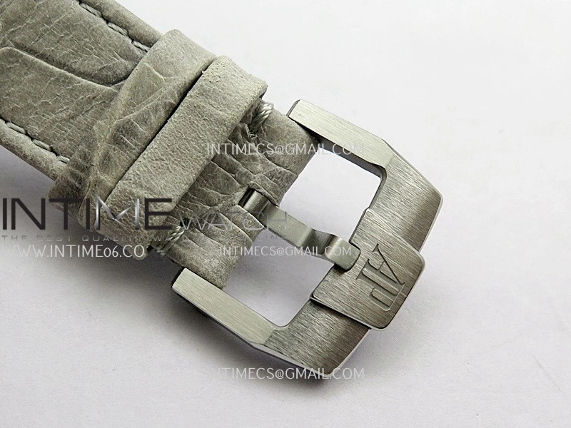 Code 11.59 Chrono 26393 SS APSF 1:1 Best Edition Silver Dial On Gray Leather Strap Super Clone SA4401